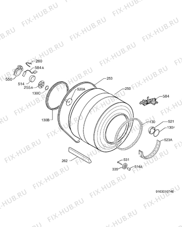 Взрыв-схема сушильной машины Zanker SK4540B (PRIVILEG) - Схема узла Functional parts 267